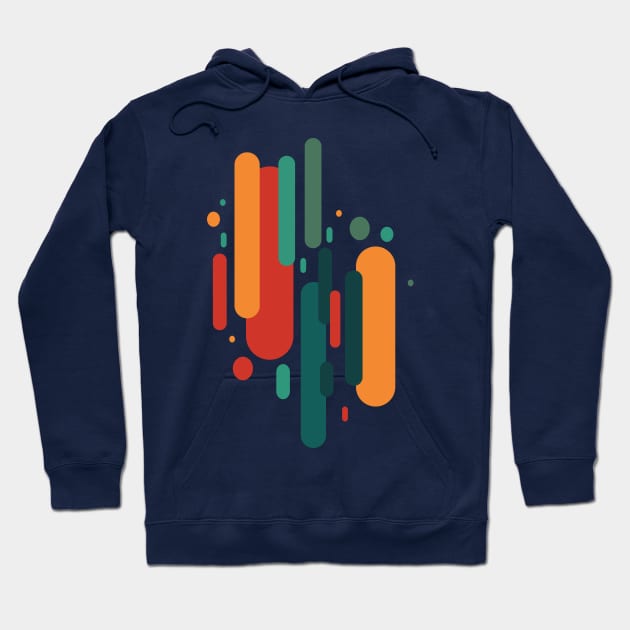 Abstract Geometric Shapes Hoodie by MetaBrush